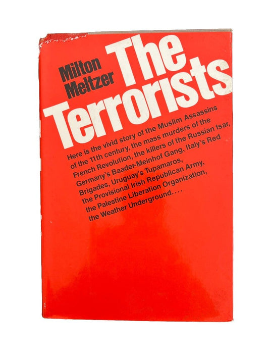 Classic Collectable Historical Book The Terrorists by Milton Meltzer