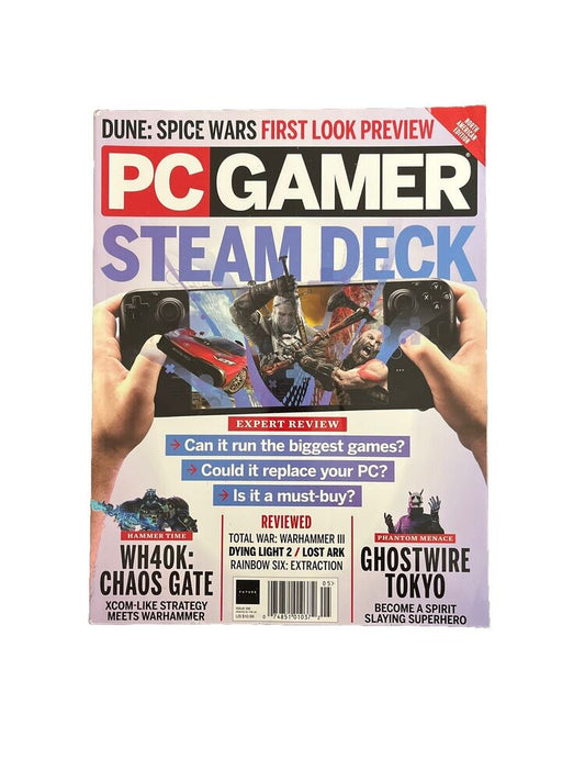 May 2022 #356 PC Gamer Online Offline Computer Video Game Magazine - Steam Deck