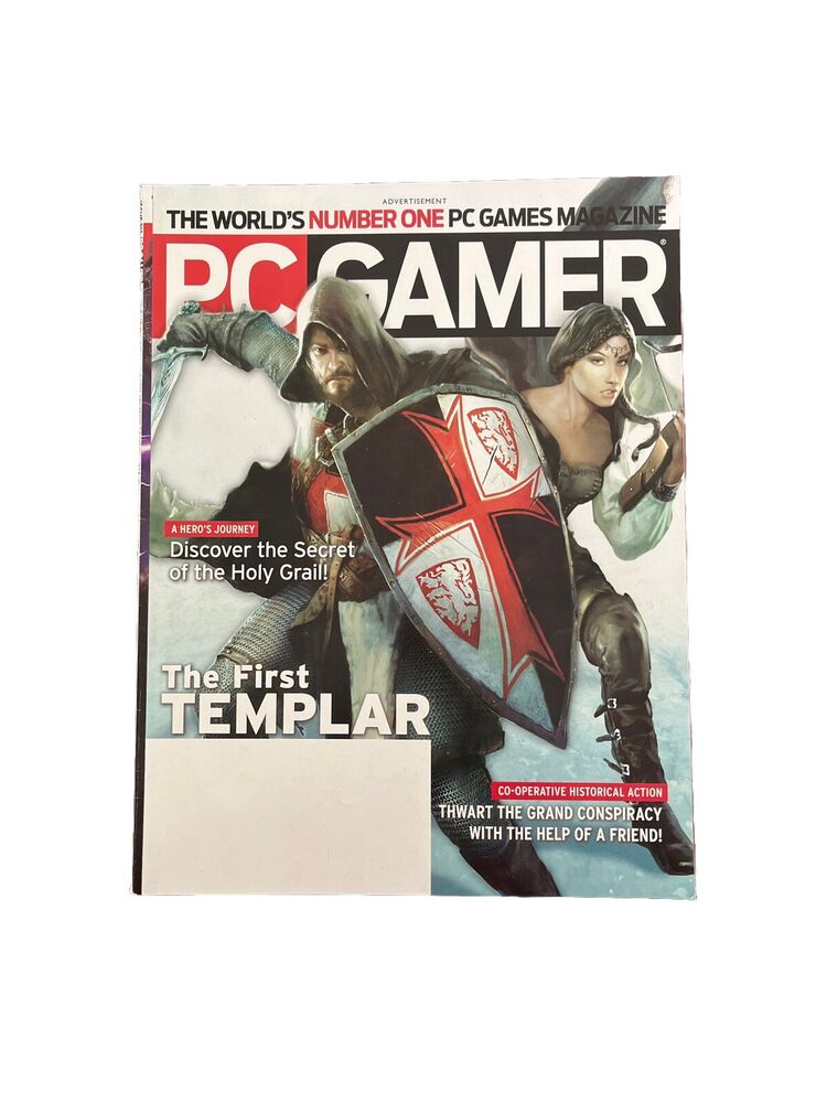 APRIL 2011 PC GAMER #212 video game magazine-The FIRST TEMPLAR-RIFT-Demo Disc