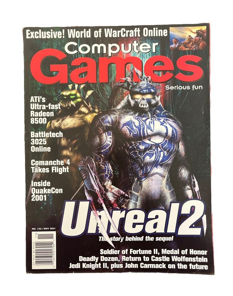 Vintage Collectable Computer Games Magazine #132 November 2001 - Unreal 2