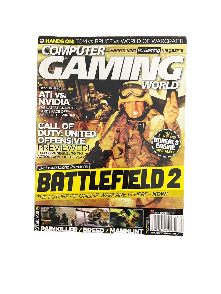 Computer Gaming World Collectable PC Game Magazines July 2004 #240 Battlefield 2