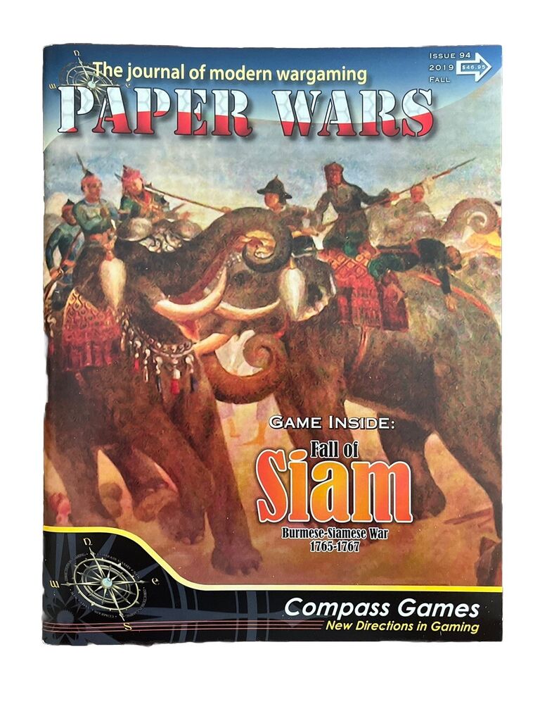 Compass Games Paper Wars Mag #94 With Historical Board Game - Fall of Siam