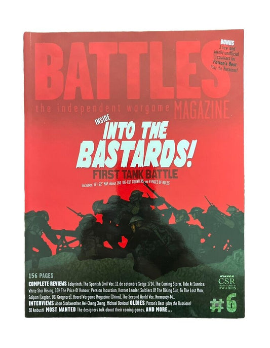 Battles Wargame Magazine #6 With Military History Board Game - Into the Bastards