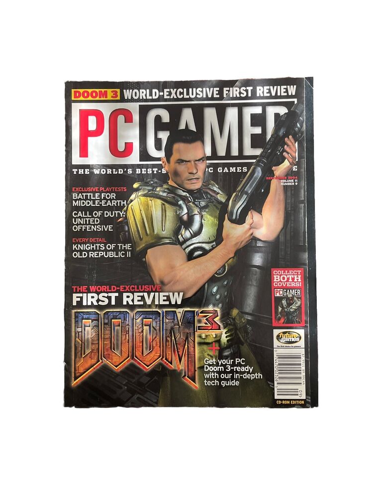 September 2004 PC GAMER #127 Vintage Video Game Magazine First Review Doom3