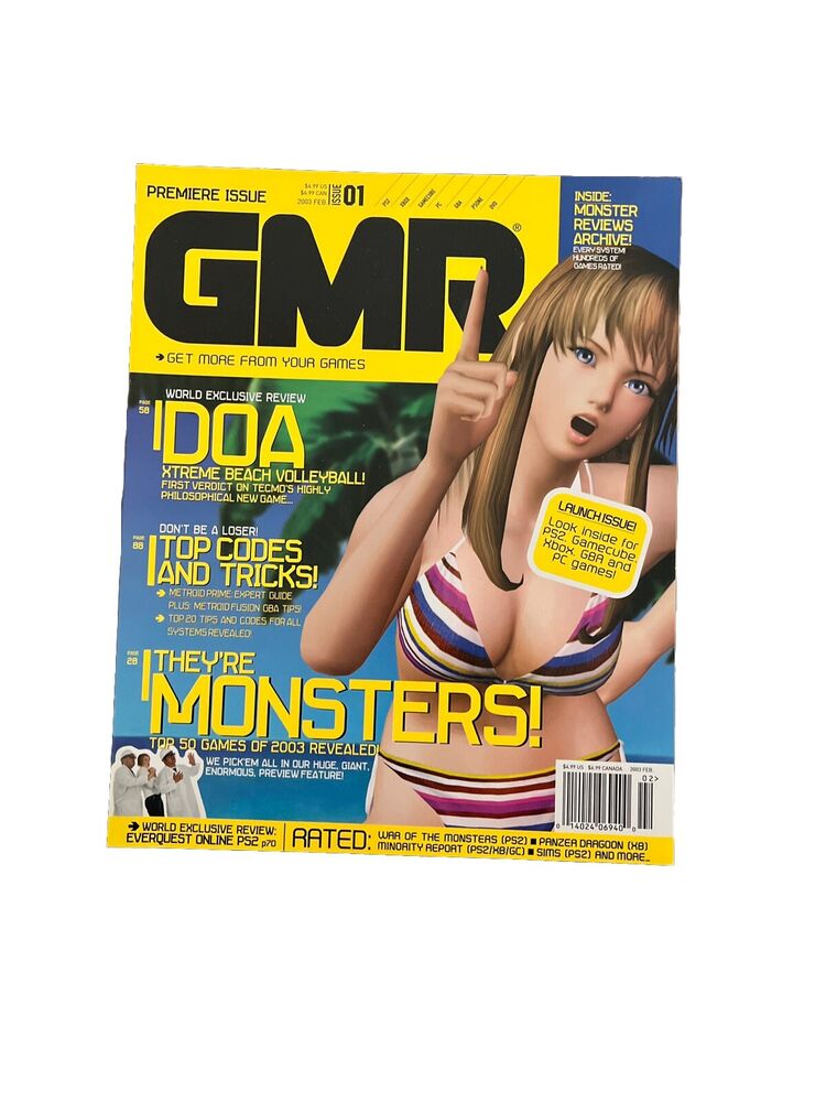 GMR Video Collectable Video Game Magazine February 2003 Issue 01 DOA