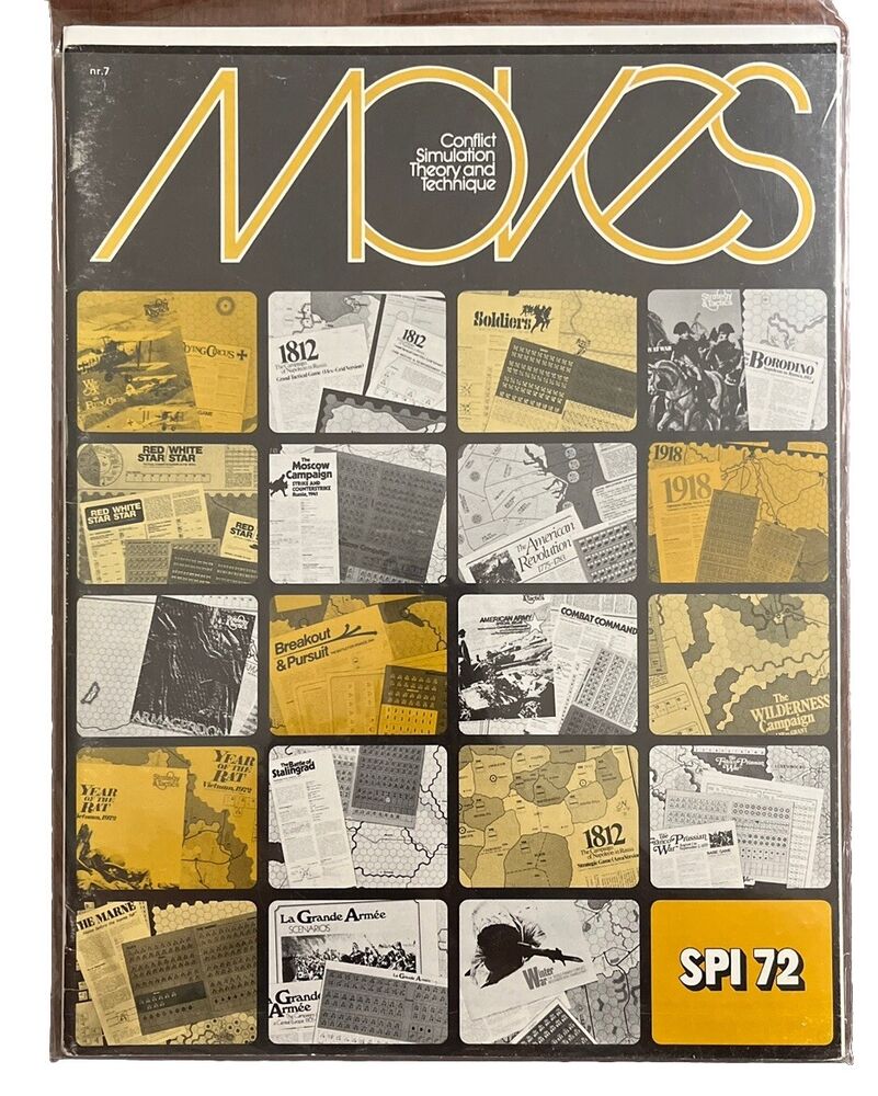 Vintage SPI MOVES Magazine #7 February-March 1973 Tabletop RPG Wargames