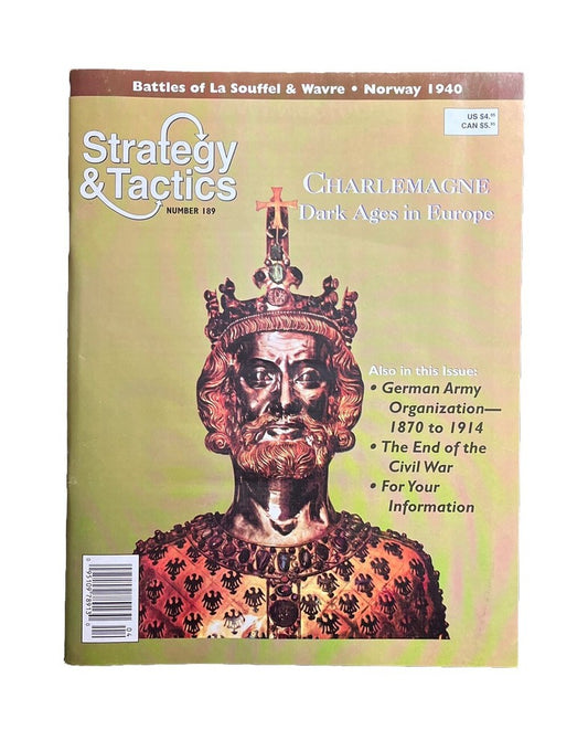 Strategy & Tactics Wargame Magazine #189 Charlemagne Dark Ages In Europe