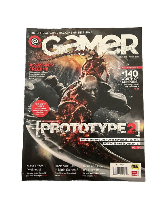 Best Buy Gamer Vintage Video Game Magazine April 2012 #018 Prototype 2