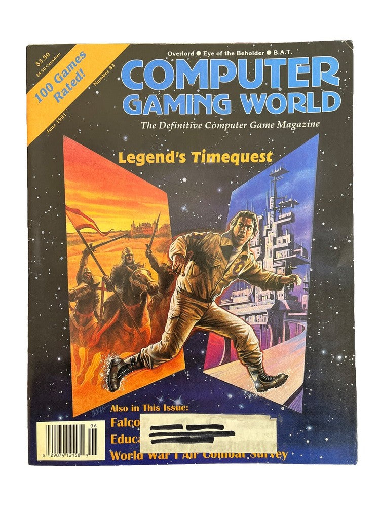 Computer Gaming World Adventure Games Magazine #83 June 1991 Legend’s Timequest