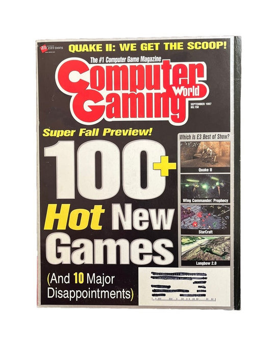 Computer Gaming World Strategy Magazine #158 September 1997 100+ Hot New Games