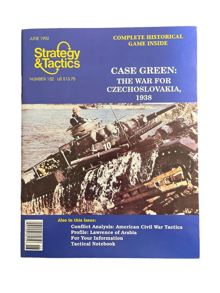 Strategy & Tactics Magazine #152 N Board Game Case Green: War For Czechoslovakia