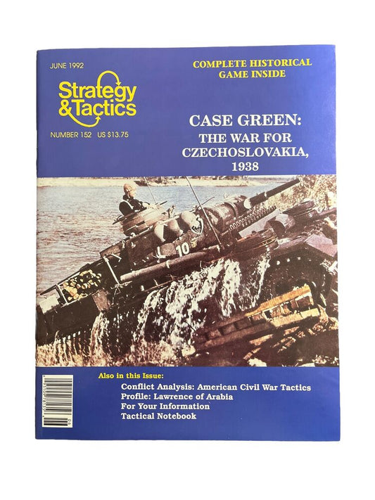 Strategy & Tactics Magazine #152 N Board Game Case Green: War For Czechoslovakia