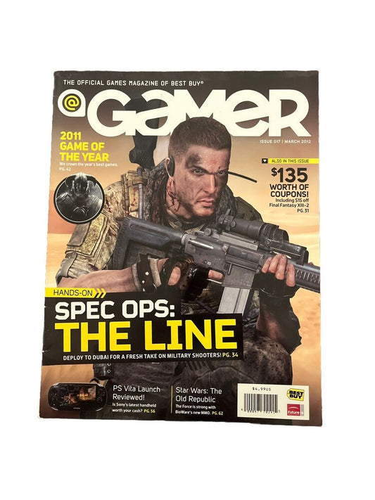 Best Buy Gamer Vintage Video Games Magazine March 2012 #017 Spec OPS: The Line