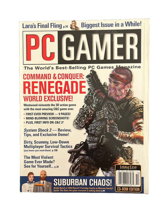 Vintage PC GAMER Magazine Vol.6 No.10 October 1999 - Command & Conquer: Renegade