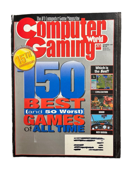 Computer Gaming World Strategy Magazine #148 150 Best Games Of All Time