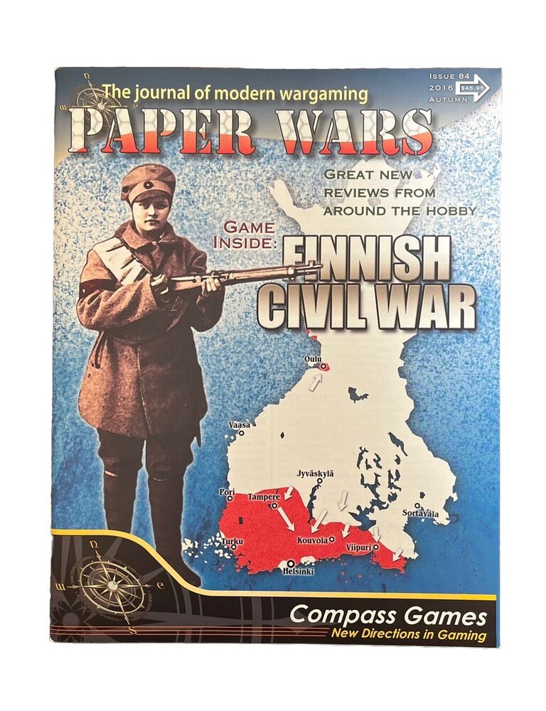 Compass Games Vintage Historical Paper Wars Magazine #84 2016- Finnish Civil War