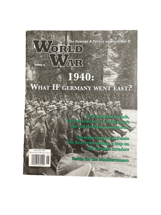 World At War Wargame Mag #12 With Board Game - 1940: What If Germany Went East?