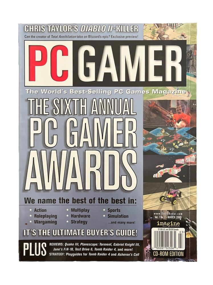 Vintage PC GAMER Mag Vol.7 No.3 March 2000 - The Sixth Annual PC Gamer Awards