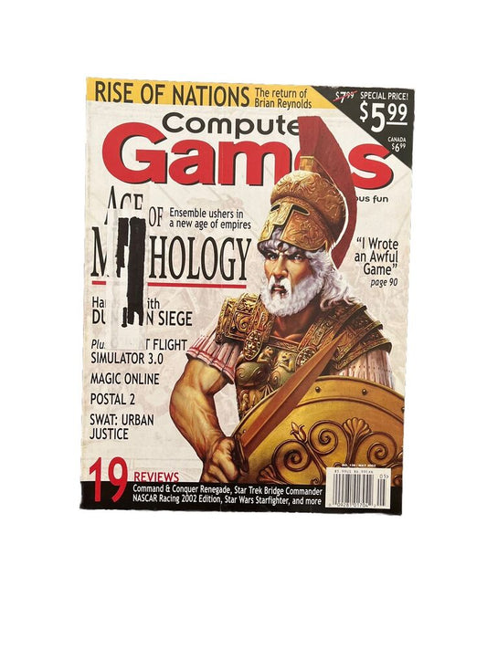 Computer Games Collectable Video Game Magazine May 2002 #138 Age Of Mythology