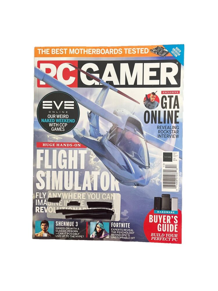 PC GAMER Video Game Computer Game MAGAZINE Holiday 2019 #325Flight Simulator