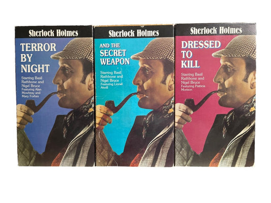 Classic Collectable Mystery Detective Show Sherlock Holmes VHS 3 Lots 1992
