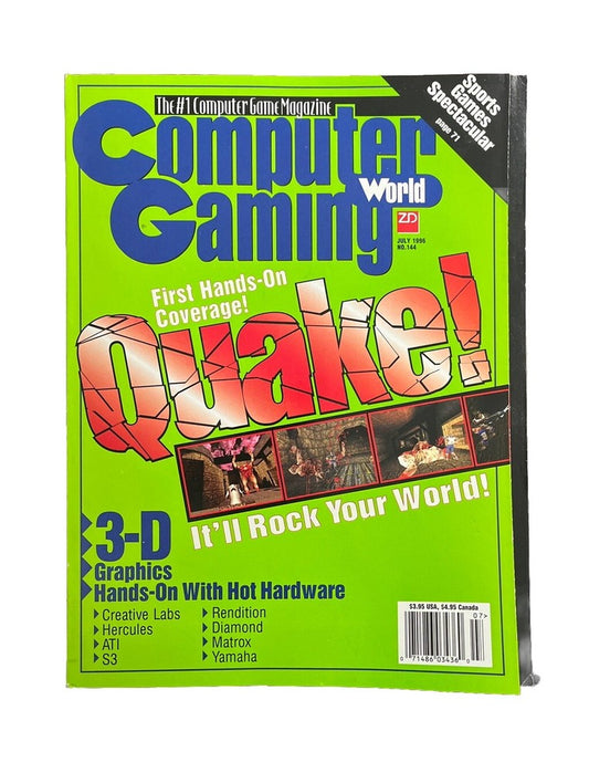 Computer Gaming World Strategy Magazine #143 July 1996 Quake!