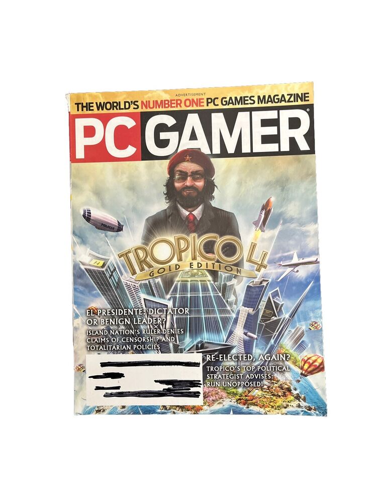 JANUARY 2013 PC GAMER #235 Vintage video game magazine - TROPICO 4 Gold Edition