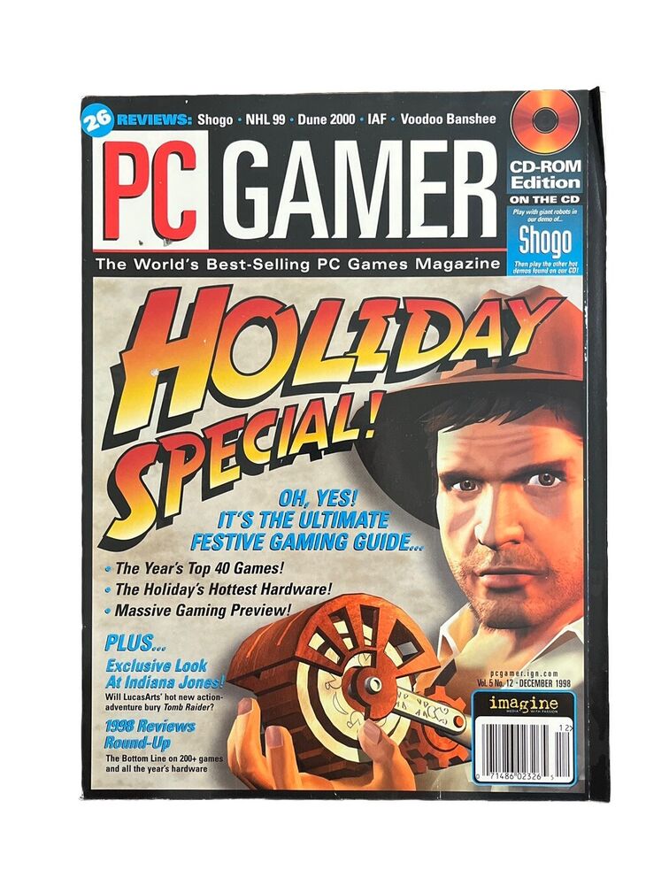 Vintage Collectable PC GAMER Magazine Vol.5 No.12 Dec 1998 - Holiday Special