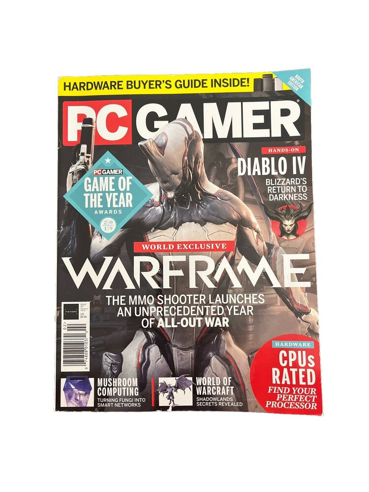 PC Gamer Video Game Magazine February 2020 #327 Warframe