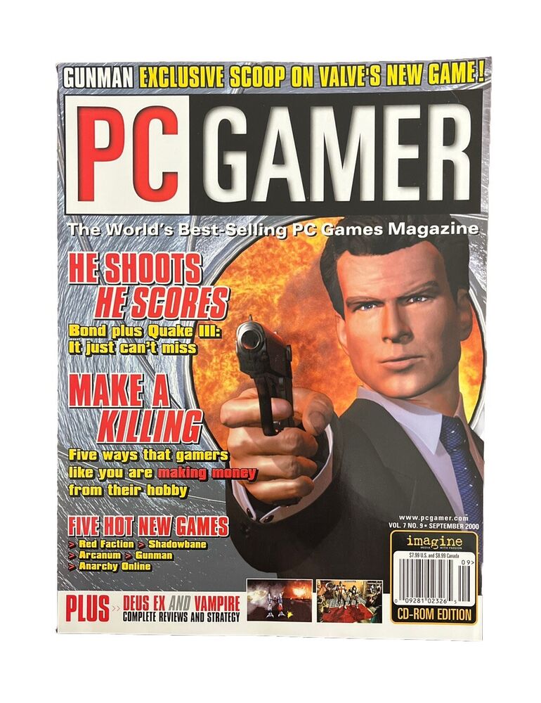 Collectable Vintage PC GAMER Magazine Vol.7 No.9 Sep 2000 - Bond Plus Quake III