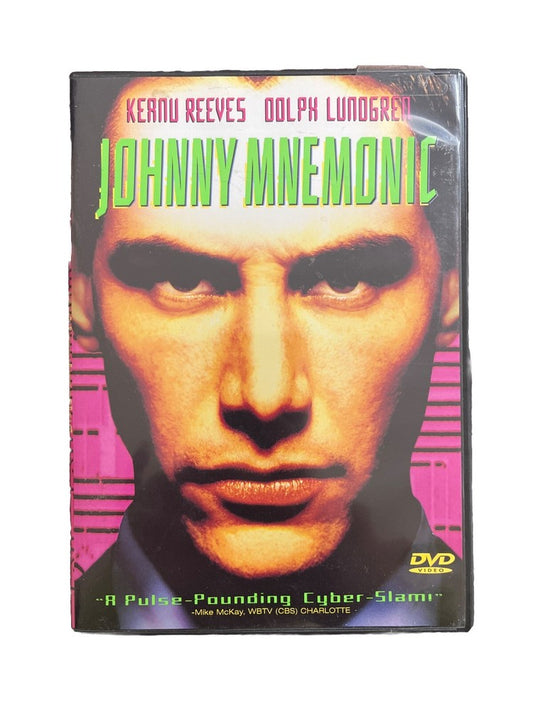 Vintage Science Movie Johnny Mnemonic DVD virtual reality cyberpunk Keanu Reeves