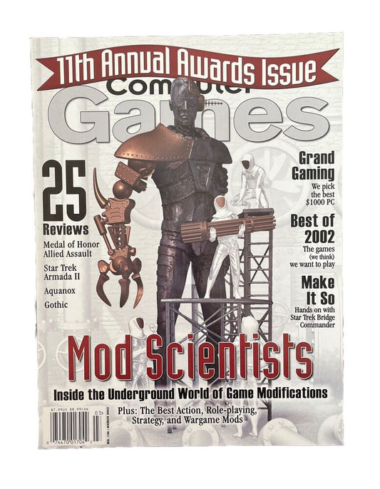 Vintage Collectable Computer Games Magazine #136 March 2002 - Mod Scientists