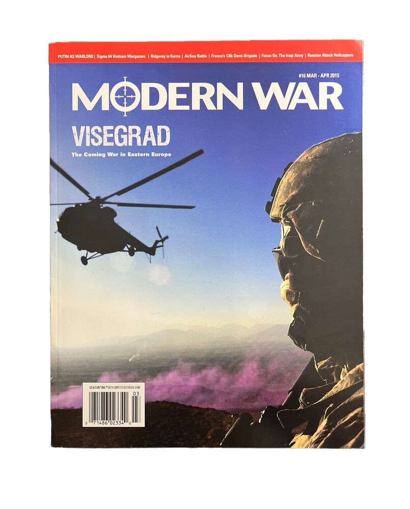 Modern War Military History Magazine #16 With Vintage Board Game - Visegrad