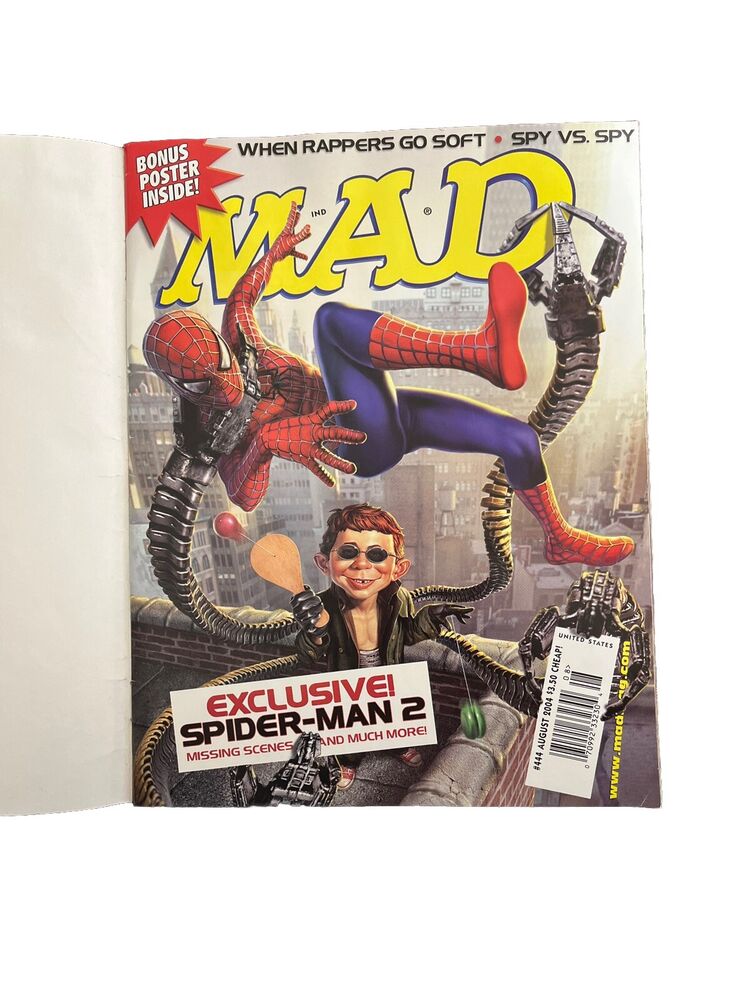 MAD Magazine #444 Aug 2004 Spider-Man 2 Last Supper Poster Comedy Comic Magazine