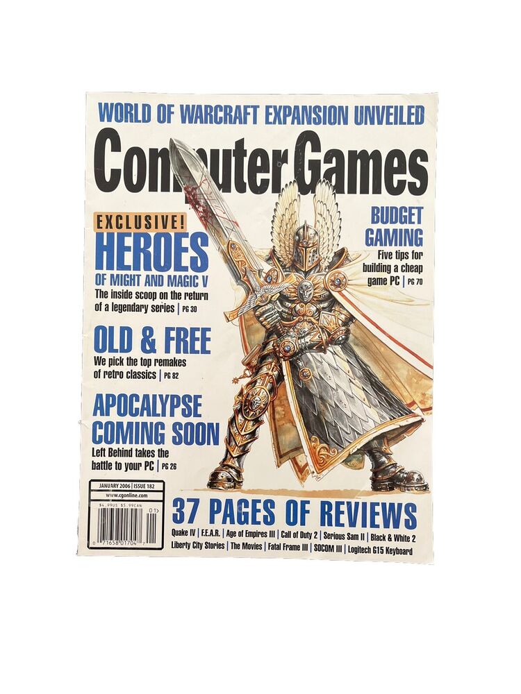 Computer Games CollectableMagazine January 2006 #182 Heroes Of Might And Magic V