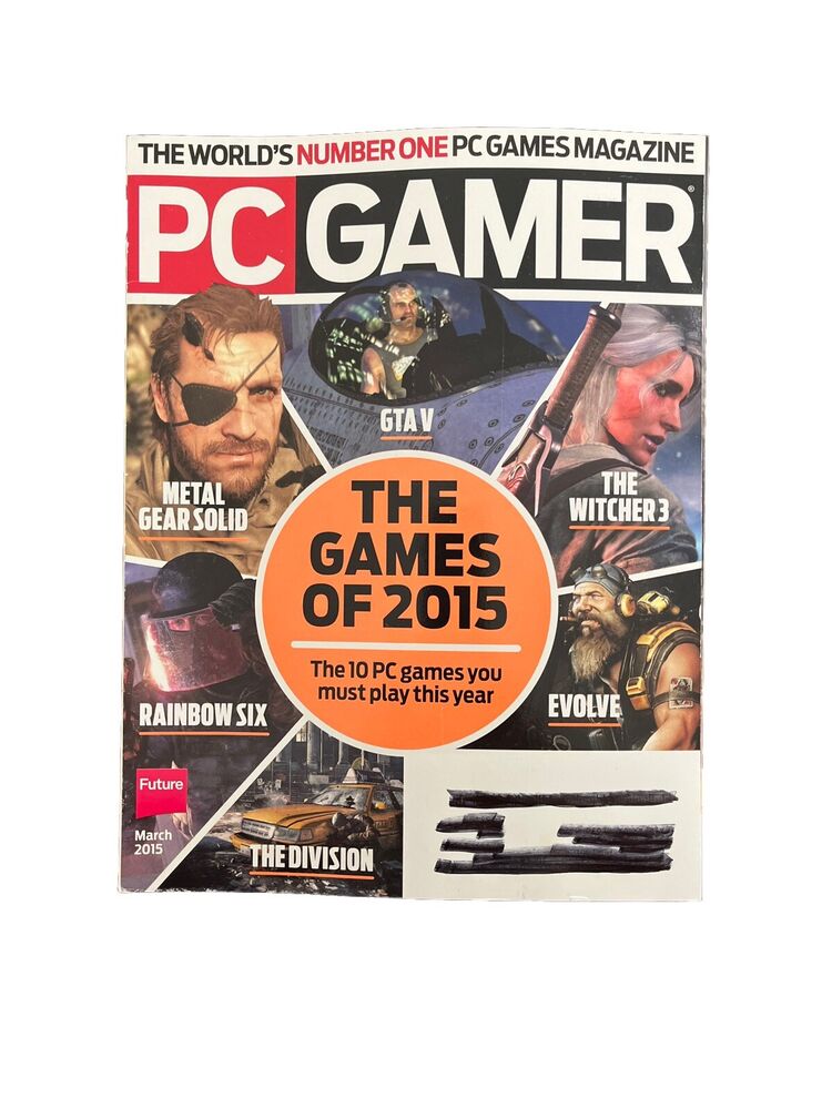 pc gamer march 2015 #263 Video Game Magazine The Games Of 2015 GTA V Evolve