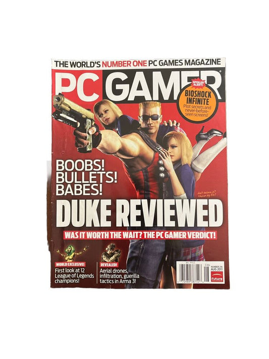 August 2011 PC Gamer #216 Vintage Computer Video Game Magazine - Duke Reviewed