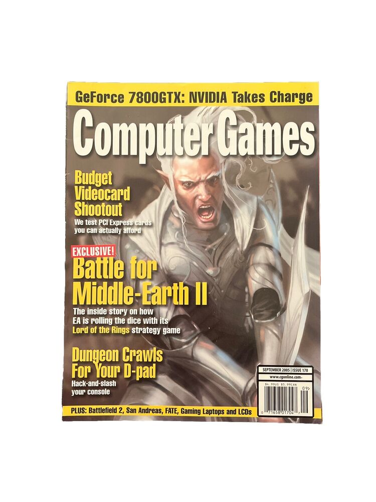 Computer Games Vintage Magazine September 2005 #178 Battle For Middle - Earth II