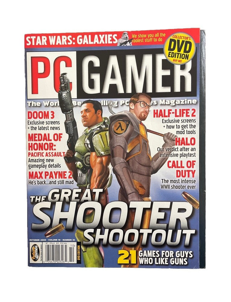 PC Gamer Video Game Strategy Magazine Vol.10 #10 The Great Shooter Shootout