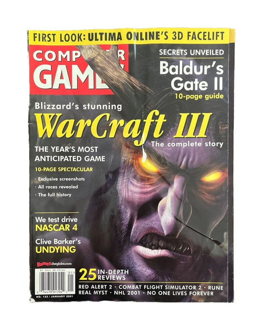 Vintage Collectable Computer Games Magazine #122 January 2001 - WarCraft III