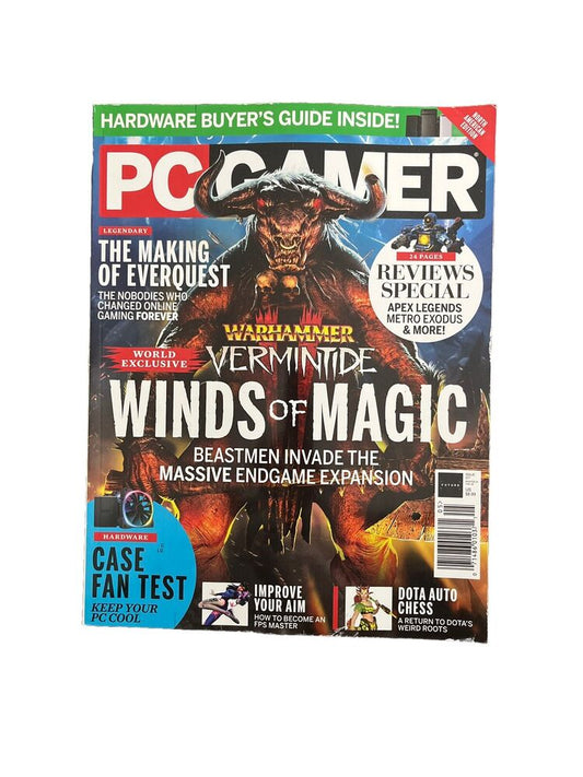 PC Gamer Video Game Magazine Warhammer: Vermintide -Winds of Magic #317 MAY 2019