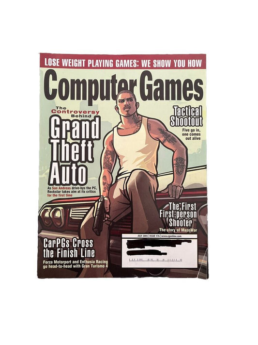 Computer Games Collectable Video Game Magazine #176 July 2005 Grand Theft Auto