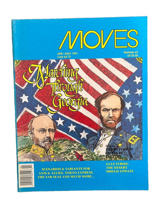 Vintage SPI MOVES Magazine #62 April-May 1991 Tabletop RPG Wargames