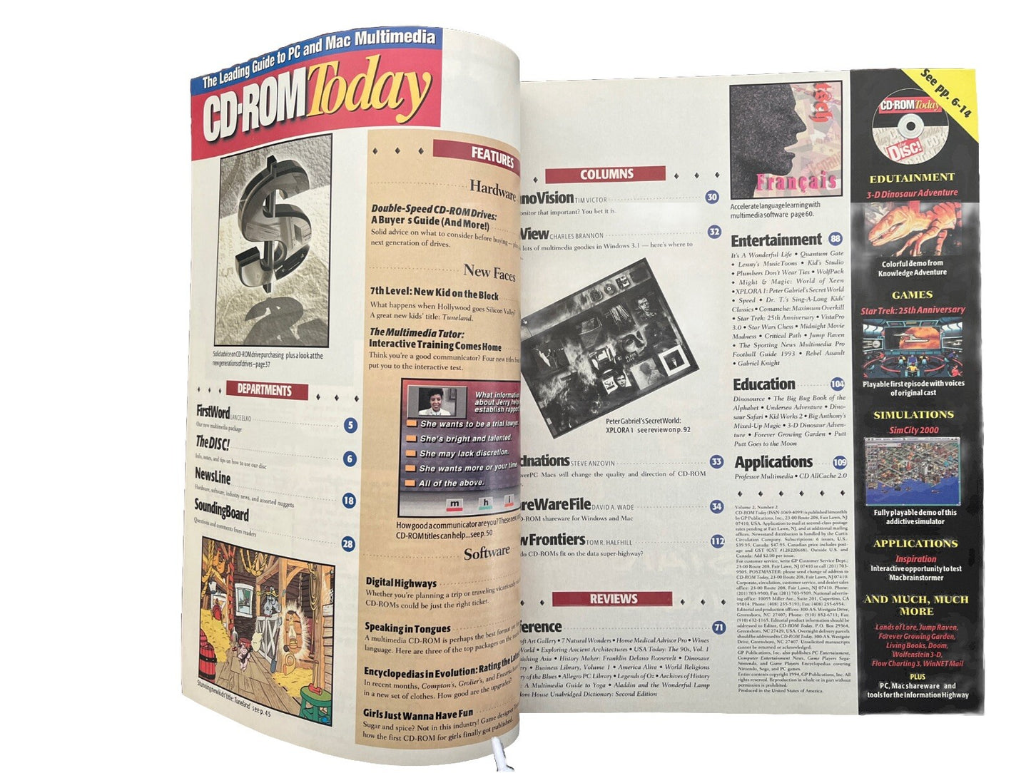 CD-ROM Today PC And Mac Multimedia Magazine Vol.2 No.2 Introducing The Disc!