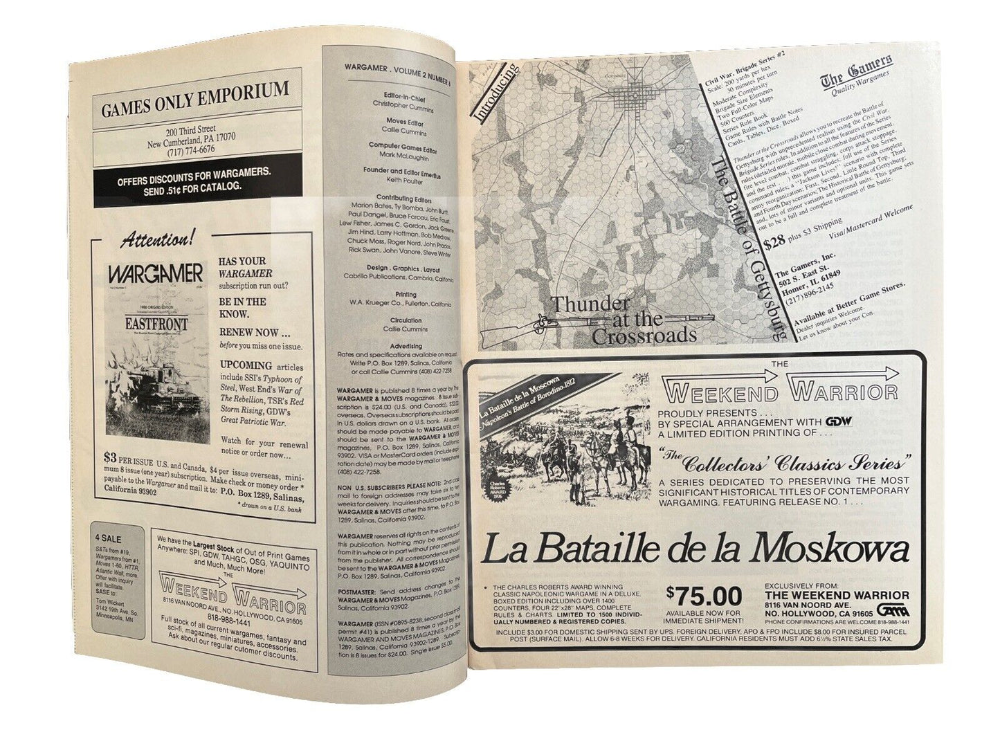 Decision Games History Wargamer Magazine Vol. 2 #8 Nicaragua & Europa Scenarios