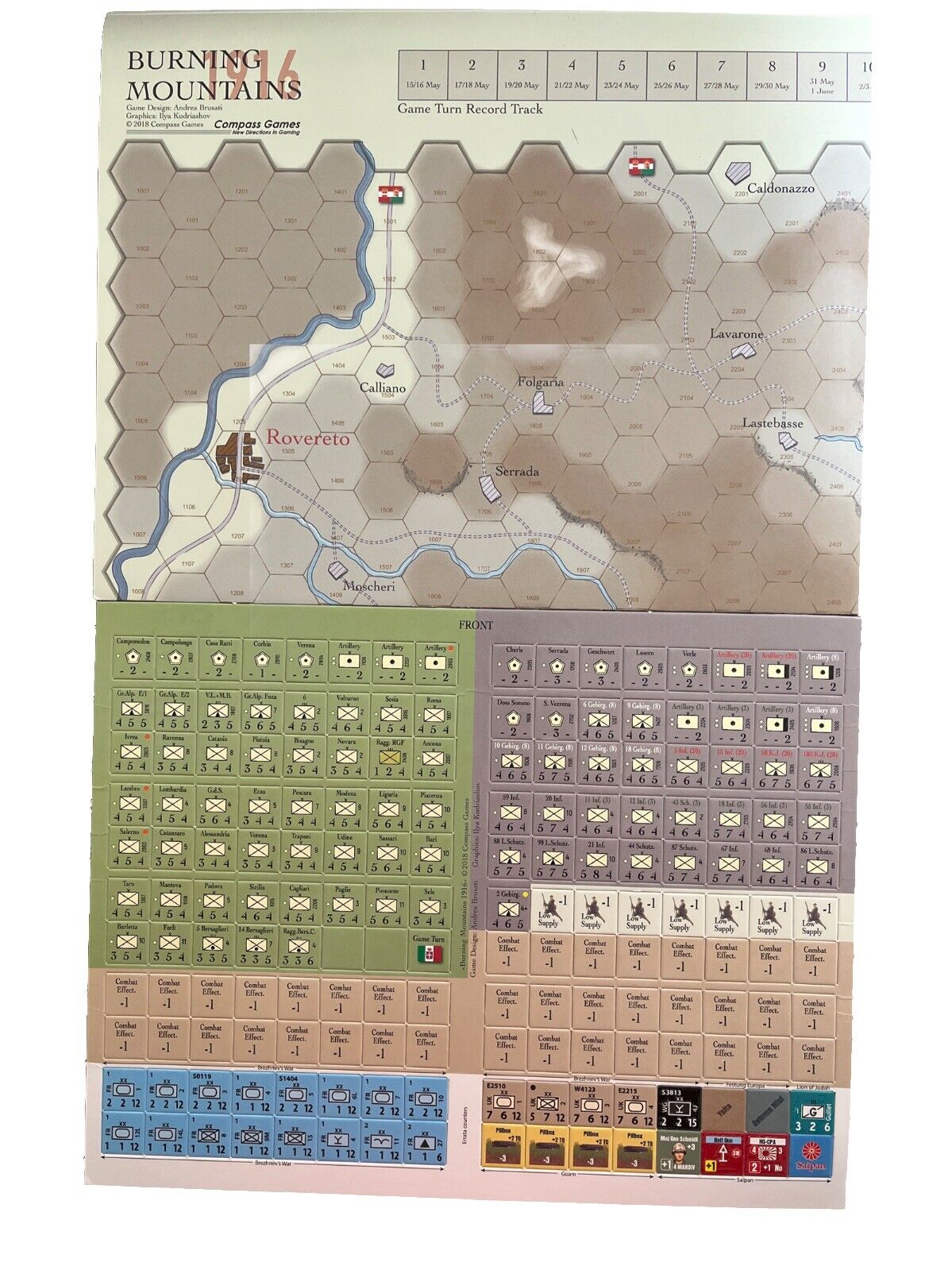 Compass Paper Wars Magazine #89 With Complete War Game - Burning Mountains 1916