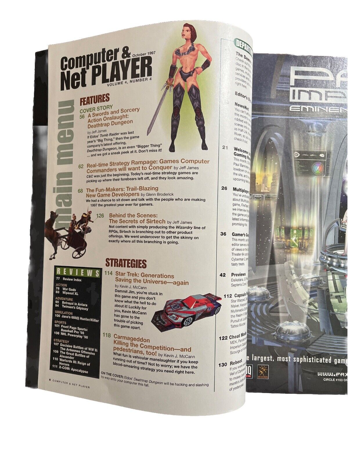 Computer & Net Player PC Gaming Magazine Vol.4 No.4 October 1997 Cheat Death