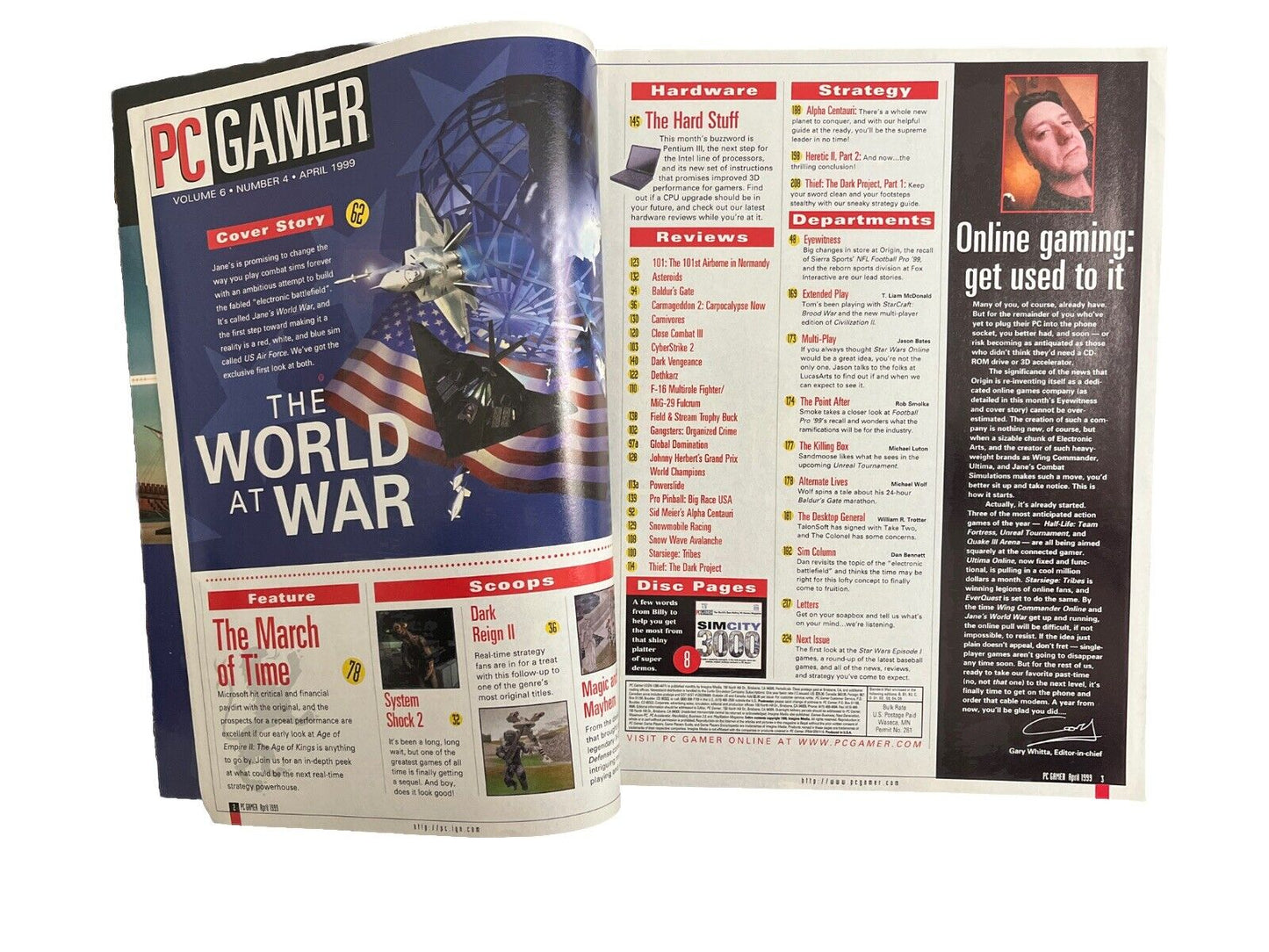 Vintage Collectable PC GAMER Magazine Vol.6 No.4 April 1999 - The Ultimate Sim