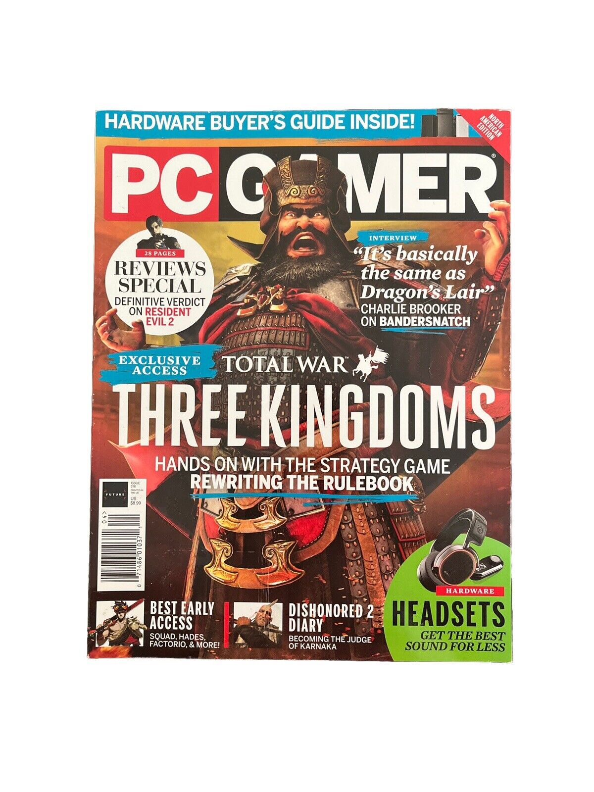 Pc Gamer Magazine April 2019 #316 Three Kingdoms Total War Resident Evil 2