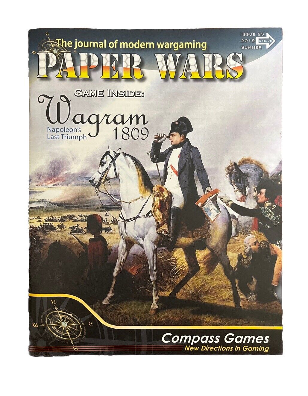 Compass Games Paper Wars #93 With War Game - Wagram 1809 Napoleon's Last Triumph